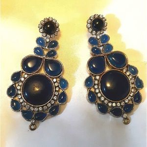 DONCASTER LAPIS LAZULI AND CRYSTALS EARRINGS